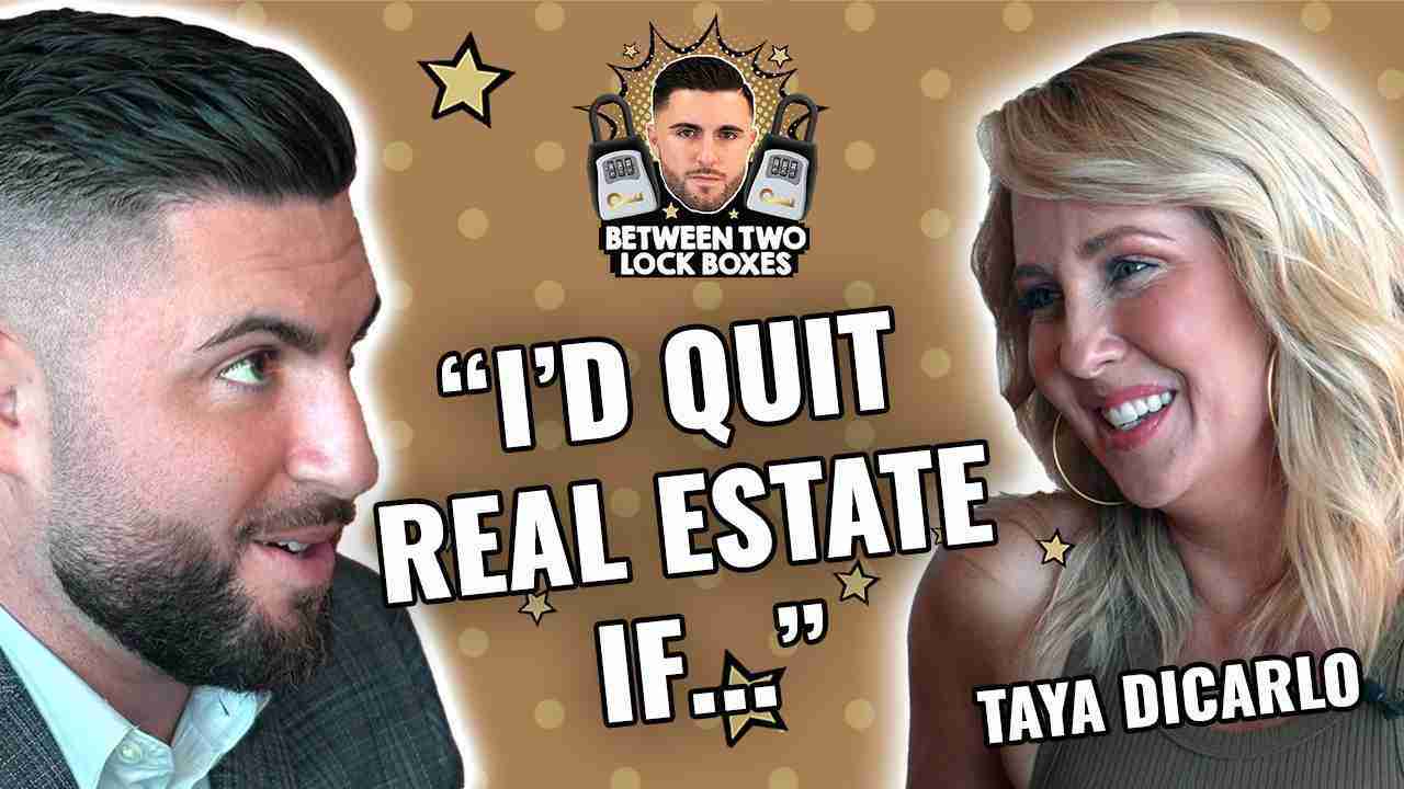 Thumbnail showing a man on the left and a smiling woman on the right with bold quote 'I'd quit real estate if...' and a 'Between Two Lock Boxes' logo above.