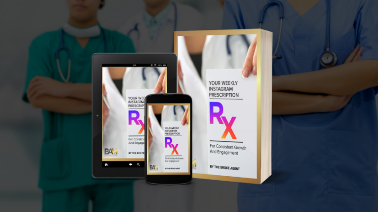Promotional image with a book, tablet, and smartphone showing the 'Rx' cover, doctors in scrubs blurred in the background.