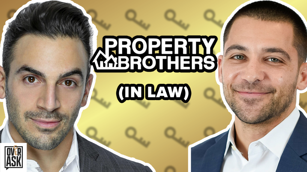 Thumbnail showing two men in suits with a yellow background and 'Property Brothers (In Law)' text, indicating a talk about real estate business partners.