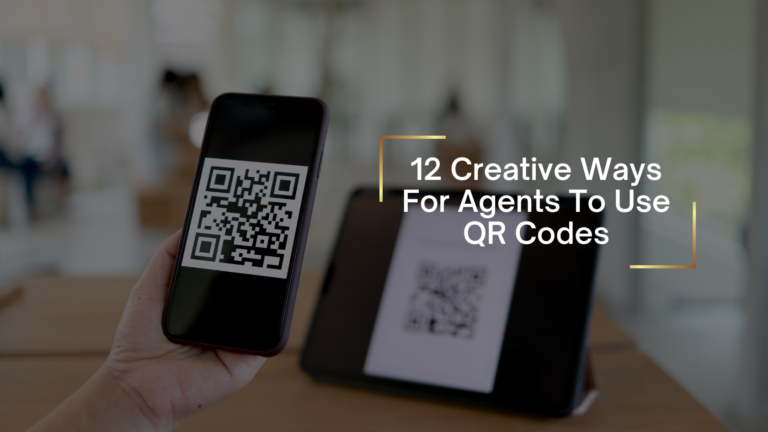 Hand holds a smartphone displaying a QR code, with a blurred QR card in the background in a office-like setting.