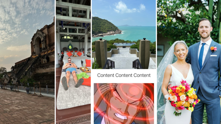 Ancient temple ruins along a brick pathway under a cloudy sky.
