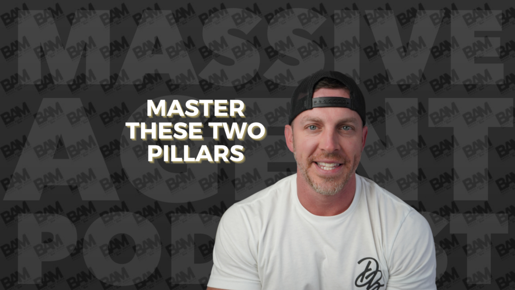 Promotional banner featuring a smiling man in a white t-shirt and cap, with the headline 'MASTER THESE TWO PILLARS'.