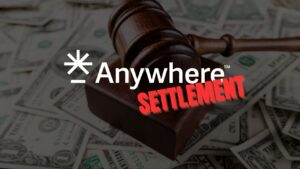Gavel resting on cash with the Anywhere Settlement logo overlaid across the image.