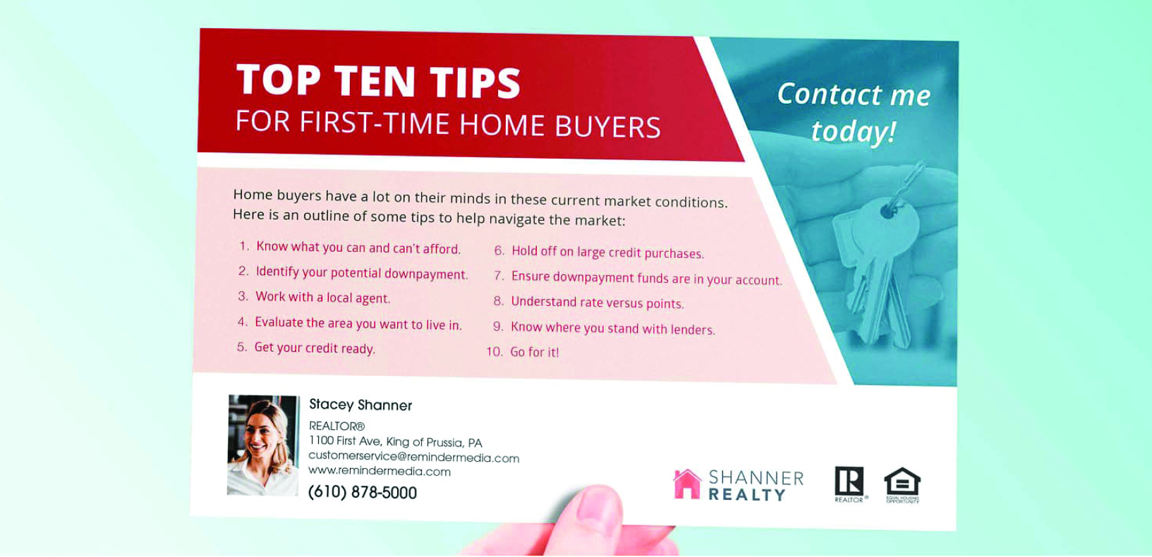 Homebuyer tips postcard