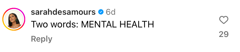 Mental health comment