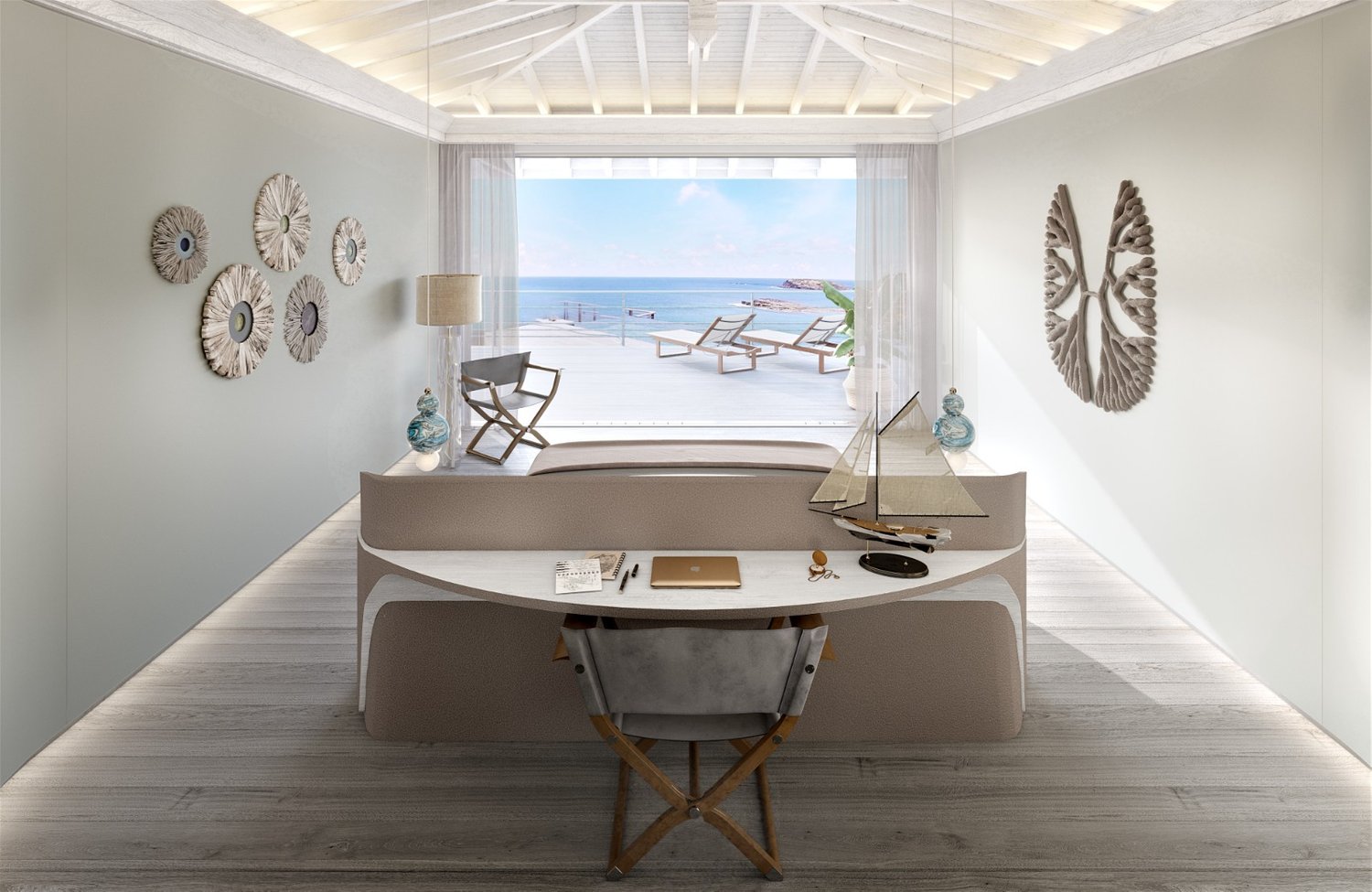Villa-BRAHAMA-bedroom-office-with-beach-view