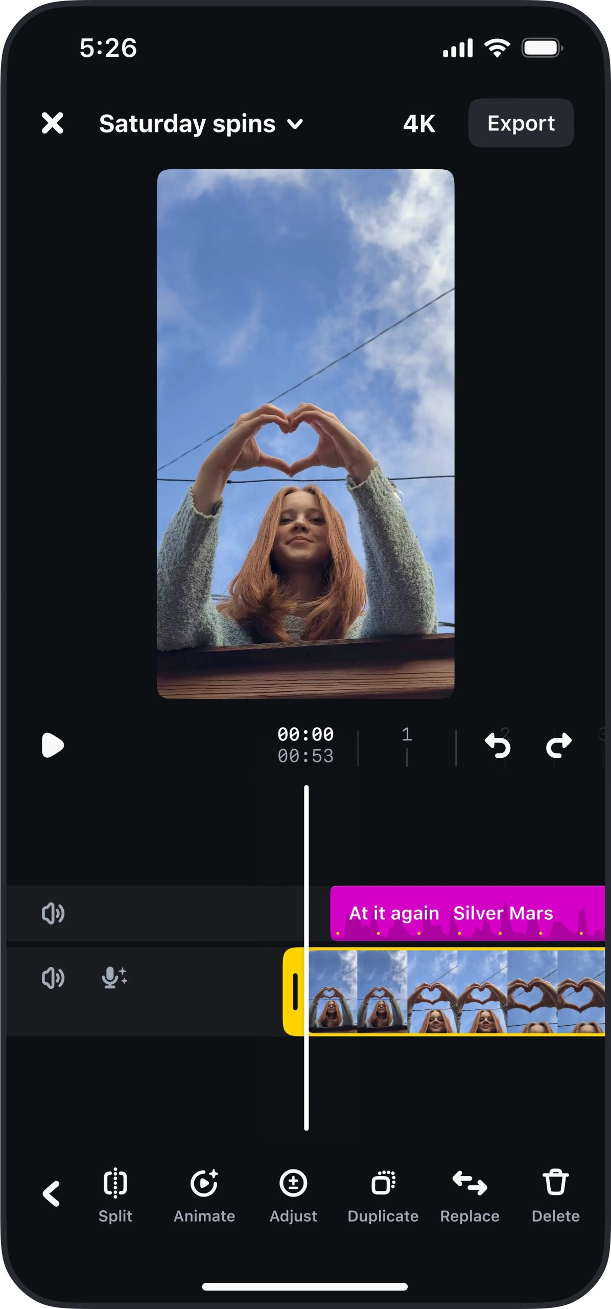 Edits app animations