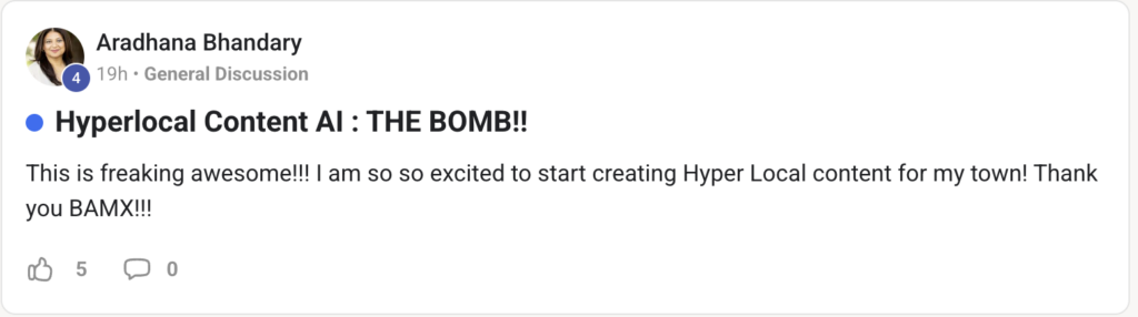 Aradhana_HyperlocalAI - BAM Aradhana-Hyperlocal-AI-testimonial